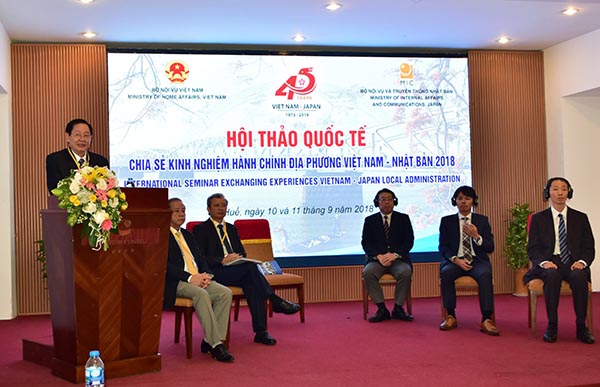 Khai mạc Hội thảo quốc tế chia sẻ kinh nghiệm hành chính địa phương Việt Nam - Nhật Bản 2018