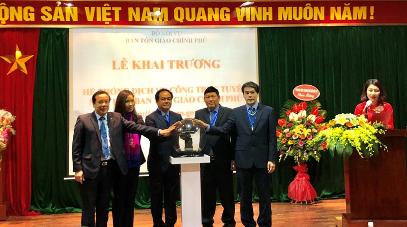 Ban Tôn giáo Chính phủ khai trương Hệ thống dịch vụ công trực tuyến mức độ 4 