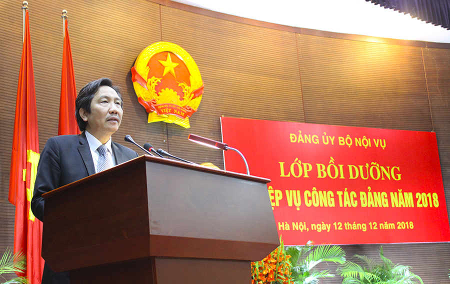 Đảng ủy Bộ Nội vụ: Lớp bồi dưỡng nghiệp vụ công tác Đảng năm 2018