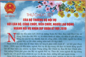 Thư chúc Tết của Bộ trưởng Bộ Nội vụ nhân dịp Xuân Kỷ Hợi 2019