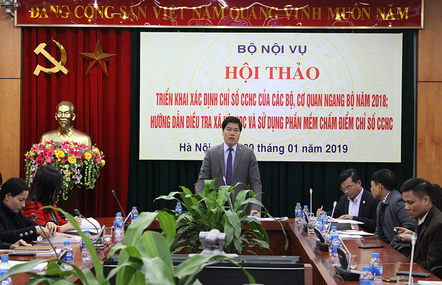 Hội thảo triển khai xác định Chỉ số cải cách hành chính của các Bộ, cơ quan ngang Bộ năm 2018; hướng dẫn điều tra xã hội học và sử dụng phần mềm chấm điểm Chỉ số cải cách hành chính