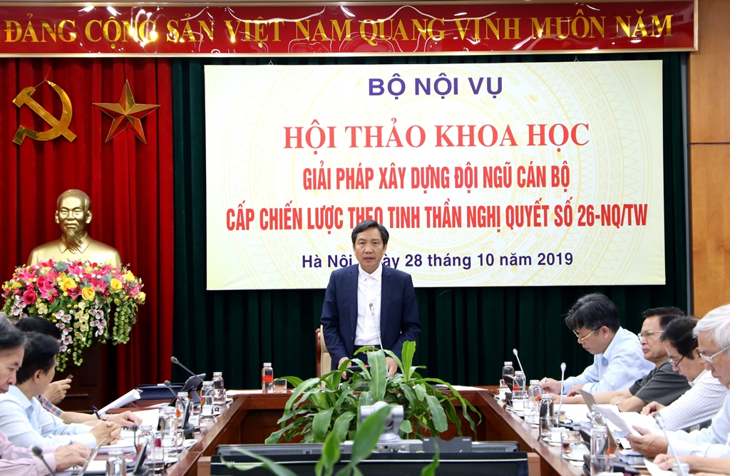 Hội thảo khoa học “Giải pháp xây dựng đội ngũ cán bộ cấp chiến lược theo tinh thần Nghị quyết số 26-NQ/TW”