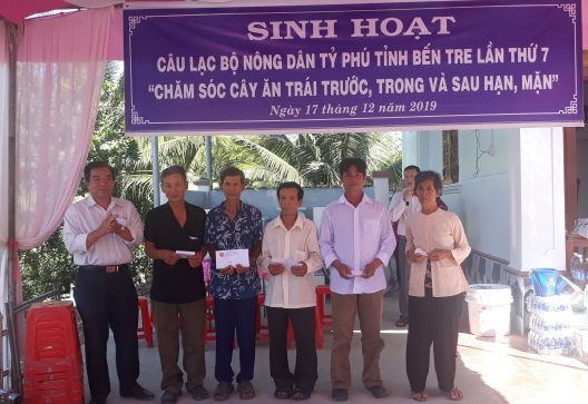 Câu lạc bộ Nông dân tỷ phú tỉnh Bến Tre có 34 thành viên