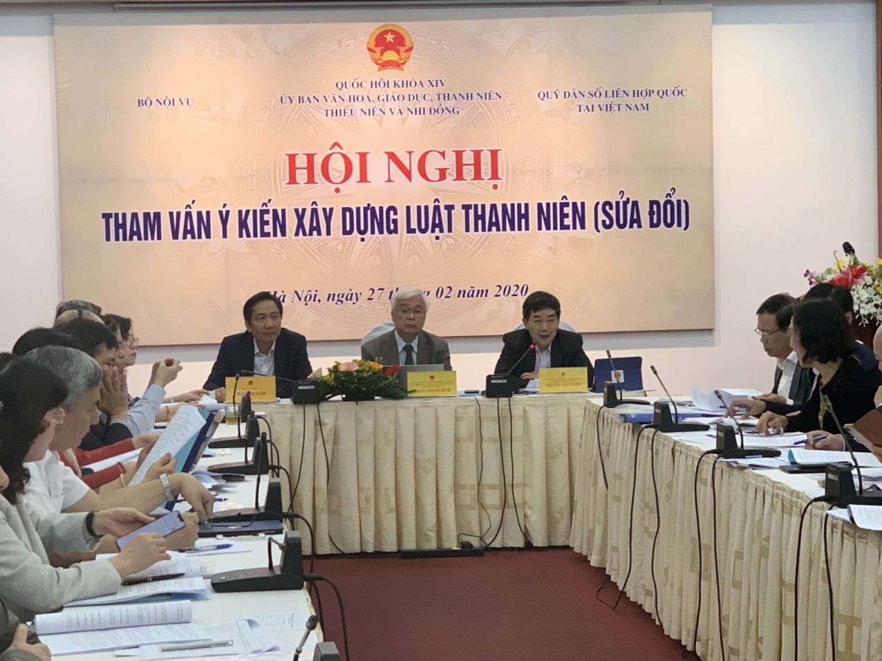 Hội nghị tham vấn ý kiến xây dựng Luật Thanh niên (sửa đổi)
