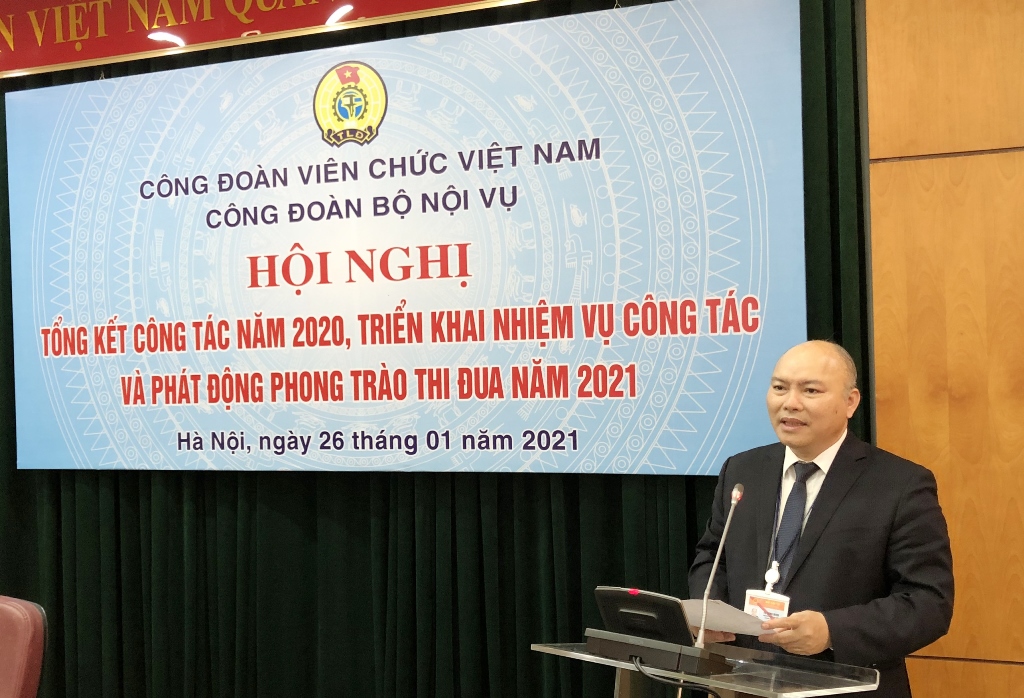 Hội nghị tổng kết công tác năm 2020, triển khai nhiệm vụ công tác và phát động phong trào thi đua năm 2021 của Công đoàn Bộ Nội vụ