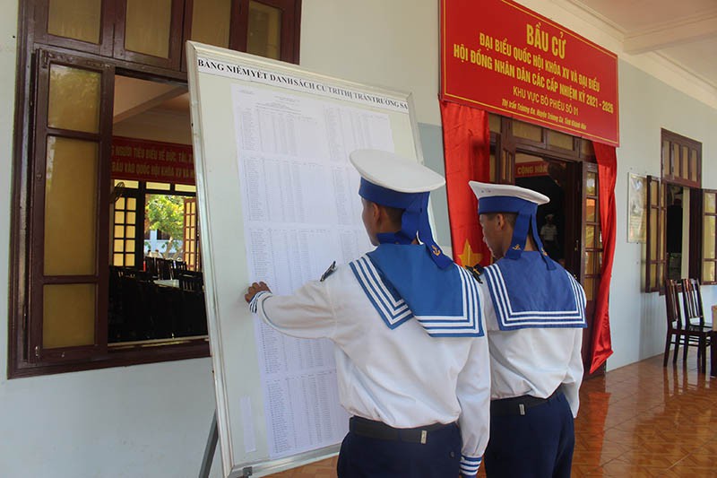 20 điểm bỏ phiếu tại huyện đảo Trường Sa đã bầu cử sớm