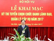 Bộ Nội vụ thông báo thi tuyển chức danh Vụ trưởng Vụ Tổng hợp