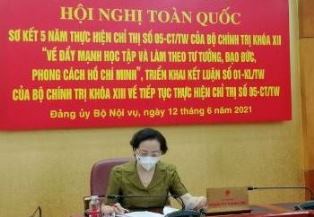 Hội nghị trực tuyến toàn quốc sơ kết 5 năm thực hiện Chỉ thị số 05-CT/TW của Bộ Chính trị khóa XII