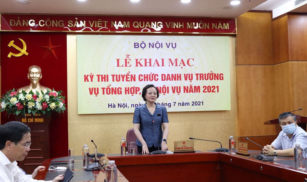 Khai mạc kỳ thi tuyển chức danh Vụ trưởng Vụ Tổng hợp, Bộ Nội vụ năm 2021