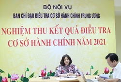 Nghiệm thu kết quả Tổng điều tra cơ sở hành chính năm 2021 tỉnh Lạng Sơn 