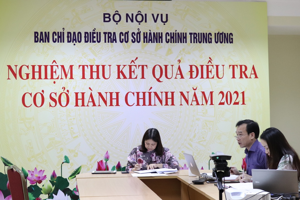 Nghiệm thu kết quả Tổng điều tra cơ sở hành chính tỉnh Hà Tĩnh năm 2021