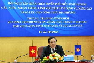 Hội nghị tập huấn, phổ biến kinh nghiệm của các nước ASEAN trong lĩnh vực cải cách công vụ, nâng cao năng lực cho công chức các địa phương 