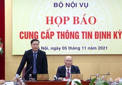 Bộ Nội vụ họp báo cung cấp thông tin định kỳ cho báo chí 