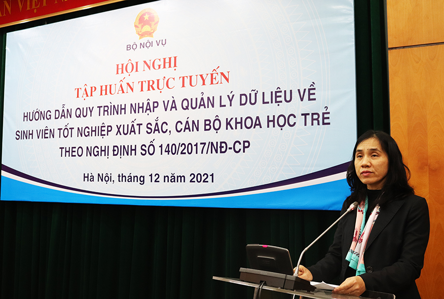 Hội nghị tập huấn trực tuyến hướng dẫn quy trình nhập và quản lý dữ liệu về sinh viên tốt nghiệp xuất sắc, cán bộ khoa học trẻ theo Nghị định số 140/2017/NĐ-CP (Lớp 2)