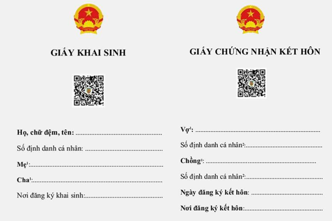 Dùng giấy khai sinh, đăng ký kết hôn điện tử từ ngày 18/2