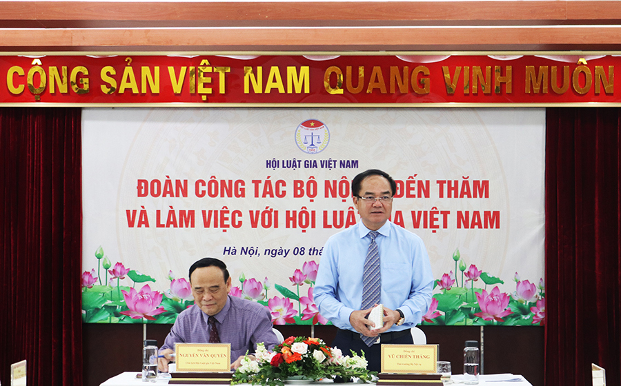 Đoàn công tác Bộ Nội vụ thăm và làm việc tại Hội Luật gia Việt Nam