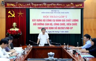 Hội thảo khoa học, góp ý “Xây dựng bộ công cụ đánh giá chất lượng bồi dưỡng cán bộ, công chức, viên chức”