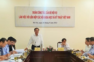 Đoàn công tác của Bộ Nội vụ làm việc với Liên hiệp các Hội Khoa học và Kỹ thuật Việt Nam