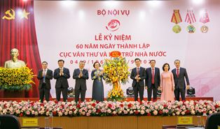 Lễ Kỷ niệm 60 năm Ngày thành lập Cục Văn thư và Lưu trữ nhà nước 
