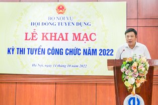 Lễ khai mạc kỳ thi tuyển dụng công chức Bộ Nội vụ năm 2022