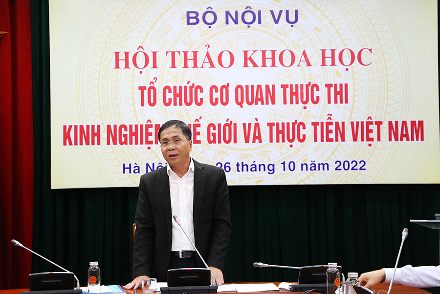 Hội thảo khoa học “Tổ chức cơ quan thực thi - Kinh nghiệm thế giới và thực tiễn Việt Nam”