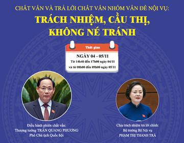 Chất vấn và trả lời chất vấn nhóm vấn đề Nội vụ: Trách nhiệm, cầu thị, không né tránh