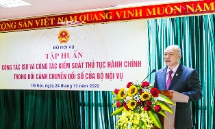 Kết quả kiểm soát thủ tục hành chính năm 2022 của Bộ Nội vụ