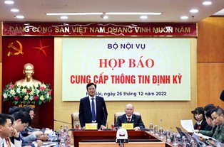 Bộ Nội vụ họp báo cung cấp thông tin định kỳ cho báo chí