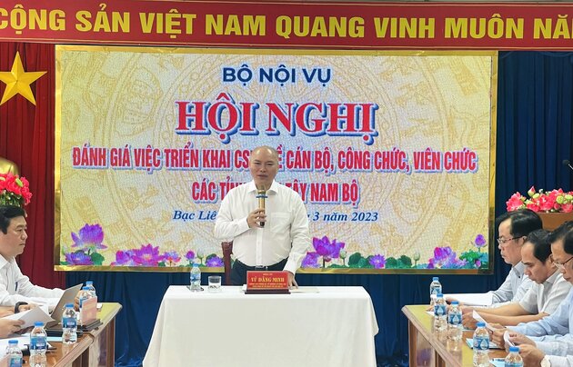 Hội nghị đánh giá việc triển khai CSDLQG về CBCCVC tại Cụm các tỉnh, thành miền Tây Nam Bộ