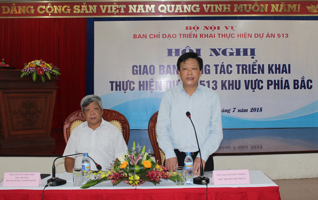Hội nghị giao ban công tác triển khai thực hiện Dự án 513 khu vực phía Bắc