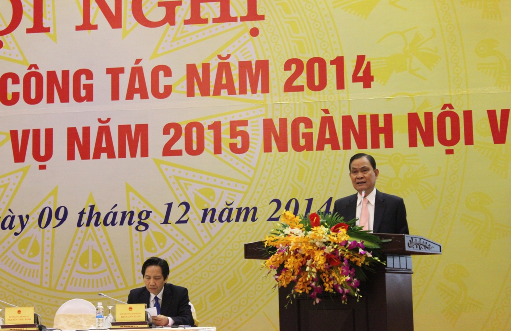 Toàn văn Bài phát biểu kết luận của Bộ trưởng Nguyễn Thái Bình tại Hội nghị Tổng kết công tác năm 2014 và triển khai nhiệm vụ năm 2015 của ngành Nội vụ
