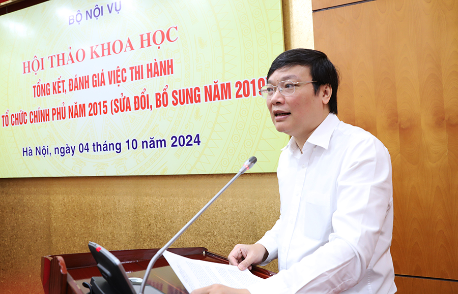 Hội thảo khoa học tổng kết, đánh giá việc thực hiện Luật Tổ chức Chính phủ năm 2015 (sửa đổi, bổ sung năm 2019)