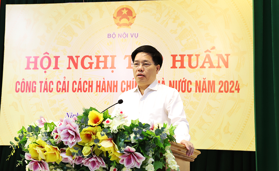 Hội nghị tập huấn công tác cải cách hành chính nhà nước năm 2024 tại tỉnh Ninh Bình