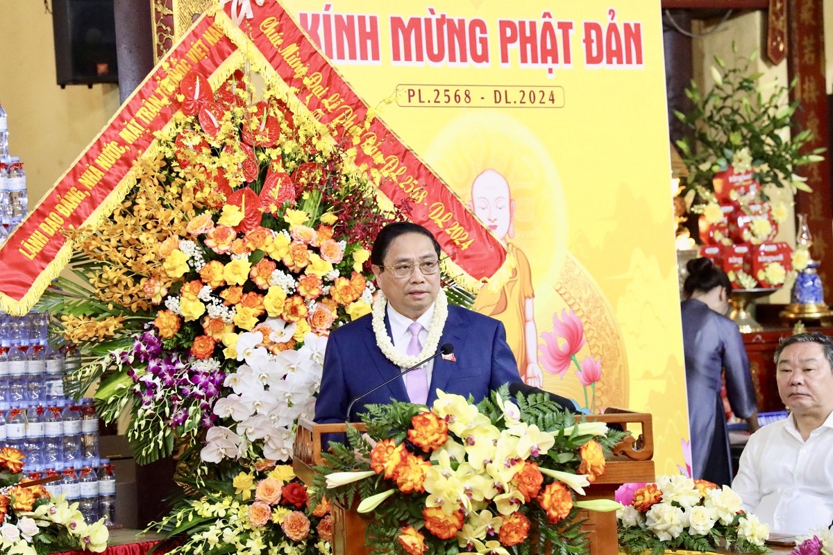 Thủ tướng Chính phủ Phạm Minh Chính chúc mừng Giáo hội Phật giáo Việt Nam nhân Đại lễ Phật đản 2024