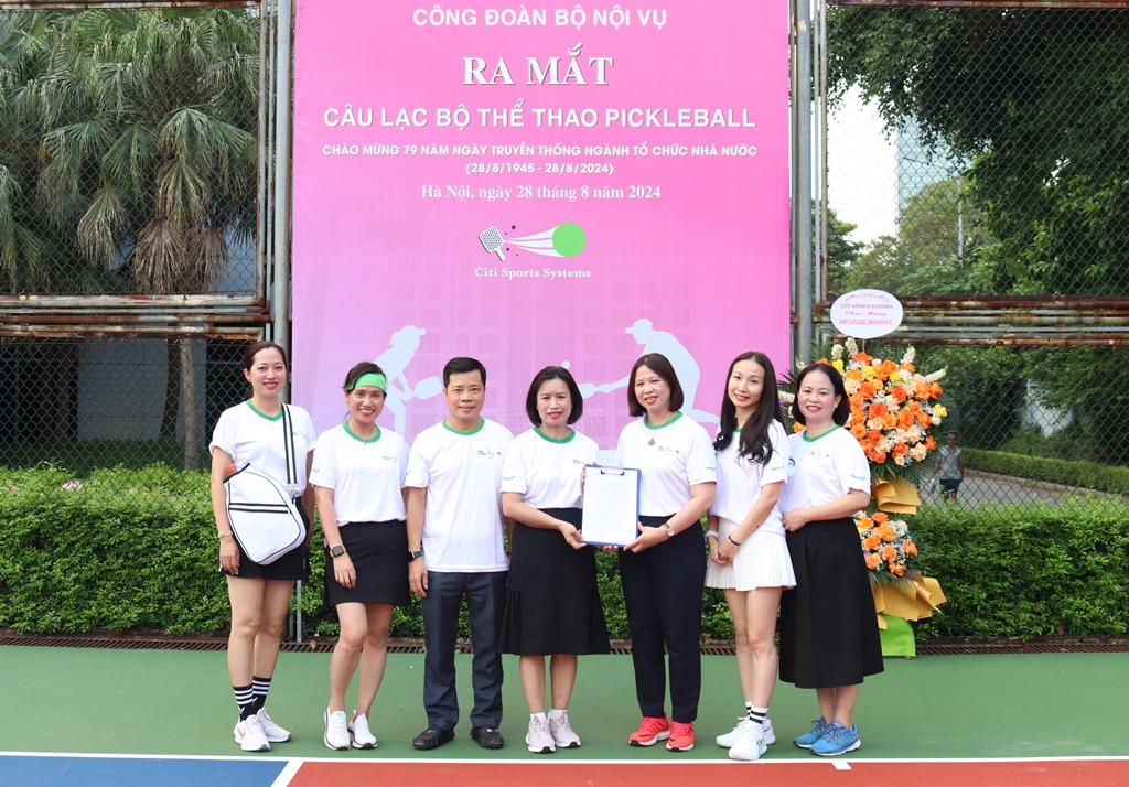 Ra mắt Câu lạc bộ Pickleball Công đoàn Bộ Nội vụ