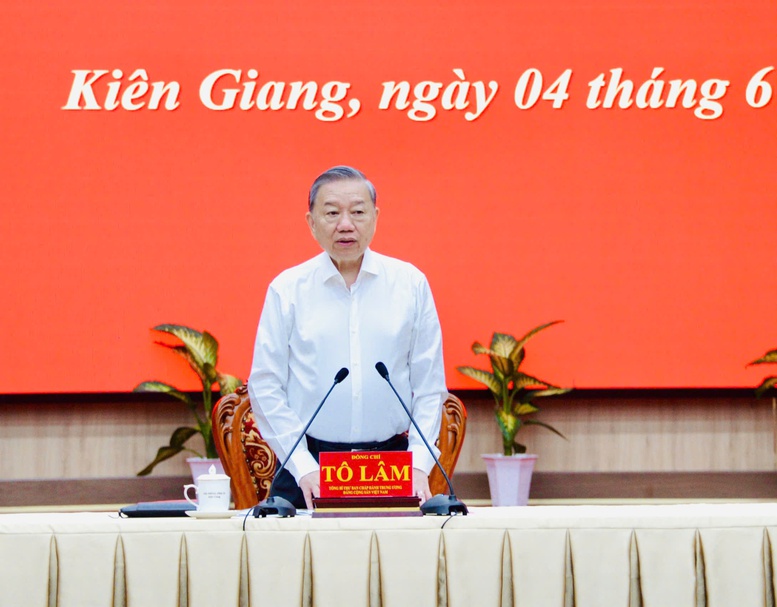 Tổng Bí thư Tô Lâm: Hợp nhất An Giang và Kiên Giang mở ra cơ hội tái cấu trúc hệ thống hạ tầng vùng
