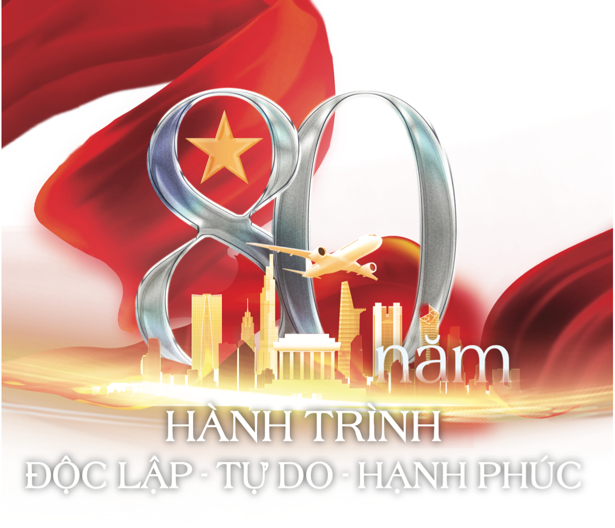 Bộ nhận diện tuyên truyền Triển lãm Thành tựu Đất nước nhân dịp kỷ niệm 80 năm Ngày Quốc khánh (02/9/1945 - 02/9/2025)