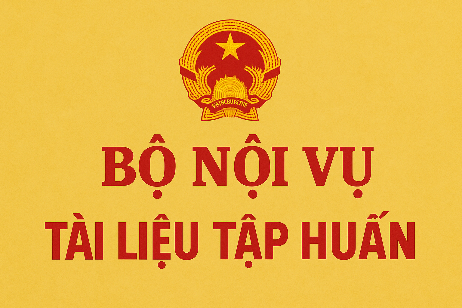 TÀI LIỆU HỘI NGHỊ TRỰC TUYẾN TOÀN QUỐC TẬP HUẤN CHUYÊN MÔN, NGHIỆP VỤ CHO ĐỘI NGŨ CÁN BỘ, CÔNG CHỨC, VIÊN CHỨC CẤP XÃ VỀ LĨNH VỰC QUẢN LÝ NHÀ NƯỚC NGÀNH NỘI VỤ