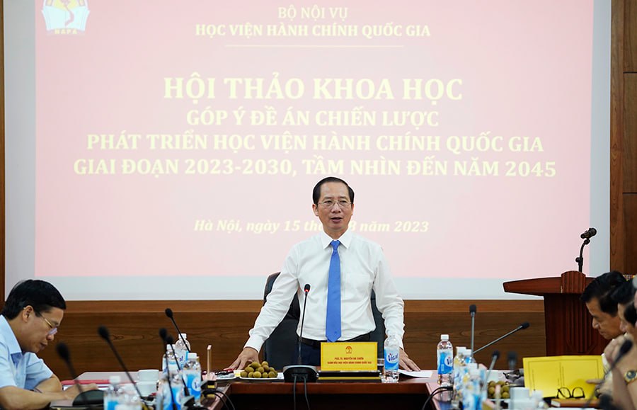 PGS. TS. Nguyễn Bá Chiến, Giám đốc Học viện phát biểu khai mạc Hội thảo.