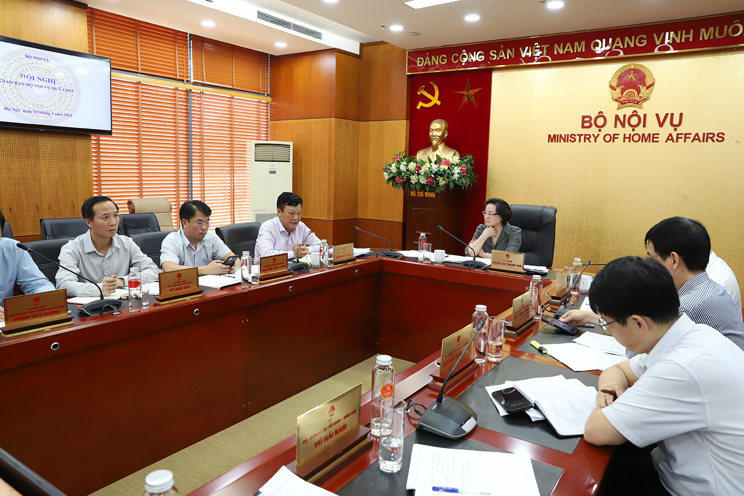 Thứ trưởng Nguyễn Duy Thăng phát biểu ý kiến tại hội nghị giao ban triển khai công tác tháng 4/2024.