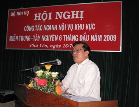 Hội nghị công tác ngành Nội vụ khu vực miền Trung - Tây Nguyên 6 tháng đầu năm và triển khai công tác 6 tháng cuối năm 2009