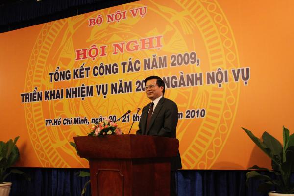 Hội nghị tổng kết công tác năm 2009, triển khai nhiệm vụ năm 2010 ngành Nội vụ