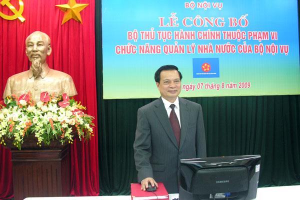 Lễ công bố Bộ thủ tục hành chính thuộc phạm vi chức năng quản lý nhà nước của Bộ Nội vụ