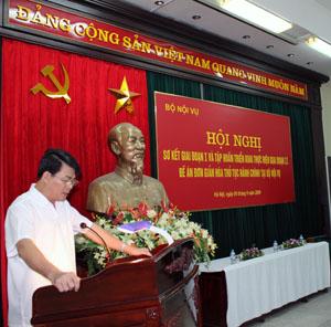 Hội nghị sơ kết giai đoạn I, triển khai giai đoạn II Đề án Đơn giản hóa thủ tục hành chính trên các lĩnh vực quản lý nhà nước giai đoạn 2007 - 2010