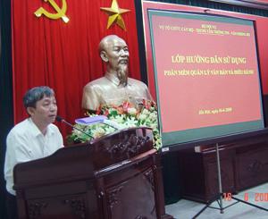  Lớp tập huấn hướng dẫn sử dụng phần mềm Quản lý văn bản và điều hành