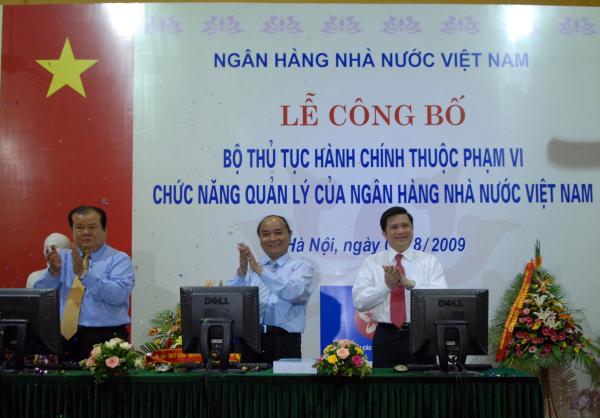 Lễ công bố Bộ Thủ tục hành chính của NHNN 