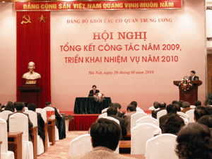 Đảng uỷ Khối các cơ quan Trung ương: 3 nhiệm vụ trọng tâm trong năm 2010