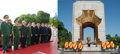 Lãnh đạo Đảng, Nhà nước tưởng niệm các anh hùng, liệt sỹ 