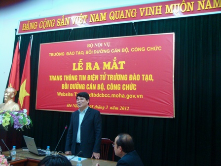 Lễ ra mắt Trang thông tin điện tử của Trường Đào tạo, bồi dưỡng cán bộ, công chức  