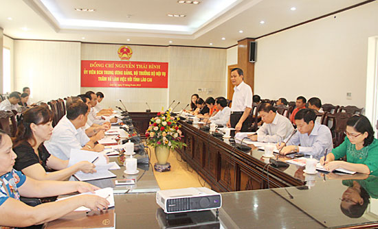 Bộ trưởng Bộ Nội vụ Nguyễn Thái Bình thăm và làm việc tại tỉnh Lào Cai 